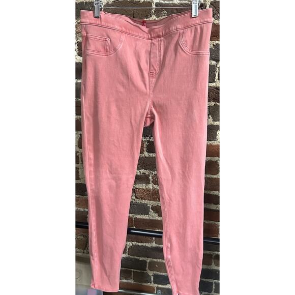 Spanx Women’s Jean Leggings Red Salmon Size XL Extra Large Skinny Stretch Pants - Picture 1 of 7